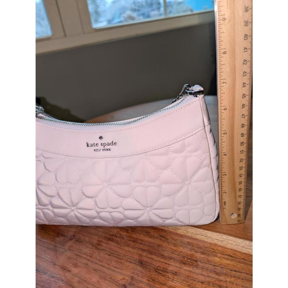 Kate Spade Quilted Light Pink Leather Crossbody Bag with Chain Strap NWT - Picture 7 of 9